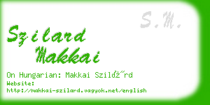 szilard makkai business card